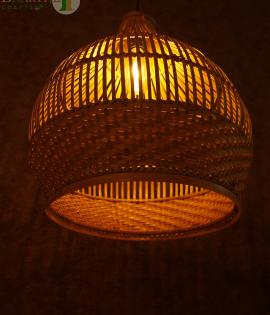 Bhartiye crafts Handwoven Bamboo Pendant Lamp | Handmade Tripura Artisans Hanging Light