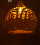 Bhartiye crafts Handwoven Bamboo Pendant Lamp | Handmade Tripura Artisans Hanging Light