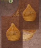 Bhartiye crafts Handwoven Bamboo Pendant Lamp | Handmade Tripura Artisans Hanging Light