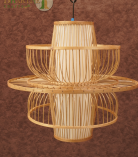 Handcrafted Bamboo Hanging Pendant Light | Elegant Home Decor - Bhartiye crafts