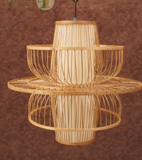 Handcrafted Bamboo Hanging Pendant Light | Elegant Home Decor - Bhartiye crafts