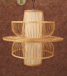 Handcrafted Bamboo Hanging Pendant Light | Elegant Home Decor - Bhartiye crafts