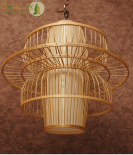 Handcrafted Bamboo Hanging Pendant Light | Elegant Home Decor - Bhartiye crafts