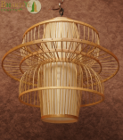 Handcrafted Bamboo Hanging Pendant Light | Elegant Home Decor - Bhartiye crafts