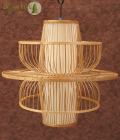 Handcrafted Bamboo Hanging Pendant Light | Elegant Home Decor - Bhartiye crafts
