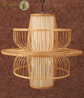 Handcrafted Bamboo Hanging Pendant Light | Elegant Home Decor - Bhartiye crafts
