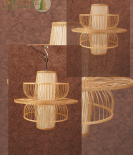 Handcrafted Bamboo Hanging Pendant Light | Elegant Home Decor - Bhartiye crafts