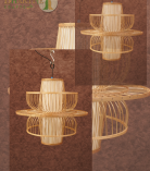 Handcrafted Bamboo Hanging Pendant Light | Elegant Home Decor - Bhartiye crafts