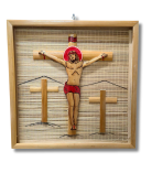 Bamboo Photo Frame Medium | Handmade Catholic Christian Cross of Jesus Christ Statue (#BP0058-001)