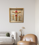 Bamboo Photo Frame Medium | Handmade Catholic Christian Cross of Jesus Christ Statue (#BP0058-001)