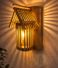 Handcrafted Bamboo Wall Lamp | Eco-Friendly Wooden Wall Light |Bhartiye Crafts Artisan Made Home Decor