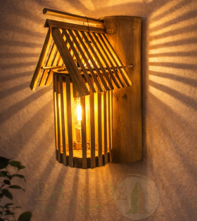 Handcrafted Bamboo Wall Lamp | Eco-Friendly Wooden Wall Light |Bhartiye Crafts Artisan Made Home Decor