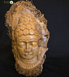 Bamboo Root Buddha Statue | Handmade Natural Meditation Decor (#BP0003-00-00)