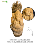 Bamboo Root Ganesh Idol | Handmade Eco-Friendly Lord Ganesha Statue (#BP0002-00-00)