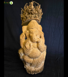 Bamboo Root Ganesh Idol | Handmade Eco-Friendly Lord Ganesha Statue (#BP0002-00-00)