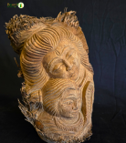 Bamboo Root Shiva Idol | Handmade Eco-Friendly Lord Shiva Statue (#BP0004-00-00)