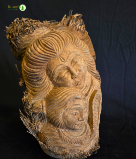 Bamboo Root Shiva Idol | Handmade Eco-Friendly Lord Shiva Statue (#BP0004-00-00)