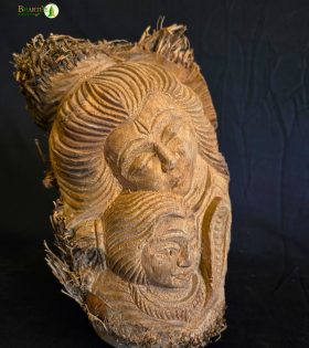 Bamboo Root Shiva Idol | Handmade Eco-Friendly Lord Shiva Statue (#BP0004-00-00)