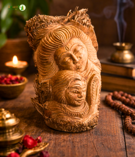 Bamboo Root Shiva Idol | Handmade Eco-Friendly Lord Shiva Statue (#BP0004-00-00)
