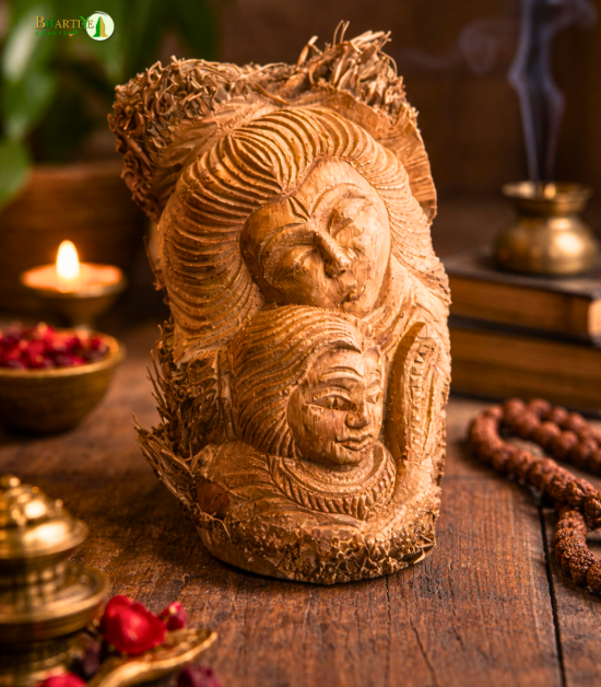 Bamboo Root Shiva Idol | Handmade Eco-Friendly Lord Shiva Statue (#BP0004-00-00)