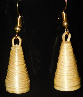 Handwoven Bamboo Cone Drop Earrings from Tripura (Agartala) – Sustainable Bhartiye Artisan Jewelry (WA0007)