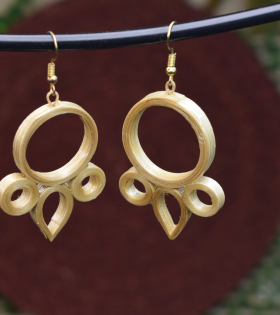 Handwoven Bamboo Flower Earrings from Tripura (Agartala) – Sustainable Bhartiye Artisan Jewelry (WA0005)