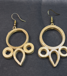 Handcrafted Bamboo Hoop Earrings with Elegant Geometric Design from Tripura (Agartala) – Sustainable Bhartiye Artisan Jewelry (#WA0003)