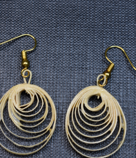 Handwoven Bamboo Oval Earrings from Tripura (Agartala) – Sustainable Bhartiye Artisan Jewelry (WA0008)