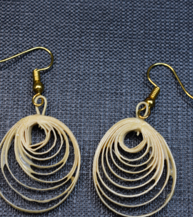 Handwoven Bamboo Oval Earrings from Tripura (Agartala) – Sustainable Bhartiye Artisan Jewelry (WA0008)