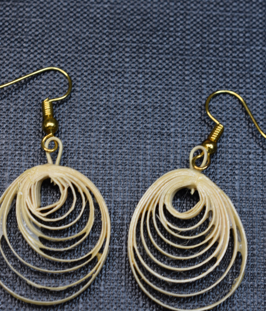 Handwoven Bamboo Oval Earrings from Tripura (Agartala) – Sustainable Bhartiye Artisan Jewelry (WA0008)