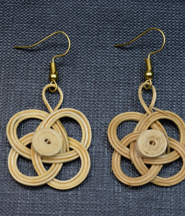 Handwoven Bamboo Flower Earrings from Tripura (Agartala) – Sustainable Bhartiye Artisan Jewelry (WA0005)