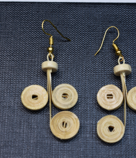 Handwoven Bamboo Rustic Spiral Earrings from Tripura (Agartala) – Sustainable Bhartiye Artisan Jewelry (WA0006)