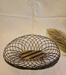 Bamboo Flower Shaped Fruit Basket/Tokri - 10 Inch (#EFBH0152-00)