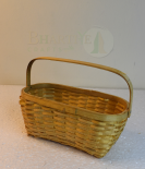 Rectangular Bamboo Basket/Tokri with Single Handle - 8*4*4 Inch (#EFBH0119-00)