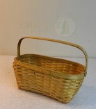 Rectangular Bamboo Basket/Tokri with Single Handle - 8*4*4 Inch (#EFBH0119-00)