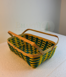 Bamboo Coloured Tray With Dual Handles - 8*12 Inch (#EFBH0106-03)