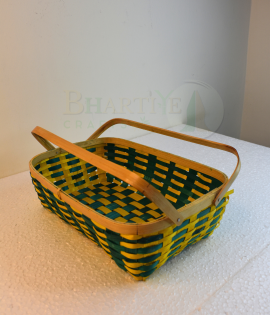 Bamboo Coloured Tray With Dual Handles - 8*12 Inch (#EFBH0106-03)