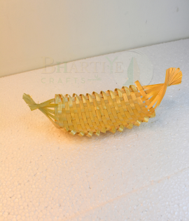 Bamboo Boat Shaped Basket/Tokri - 12*5 Inch (#EFBH0162-00)