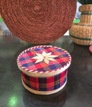 Bamboo Jewellery Organiser Multicolour Basket/Tokri - 6*4 Inch (#EFBH0018-04)