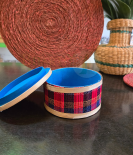 Bamboo Jewellery Organiser Multicolour Basket/Tokri - 6*4 Inch (#EFBH0018-04)