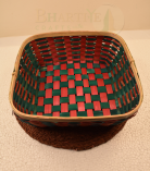 Set of 3 Bamboo Square Shaped Basket/Tokri - 8*8 Inch, 10*10 Inch, 12*12 Inch (#EFBH0072-00)