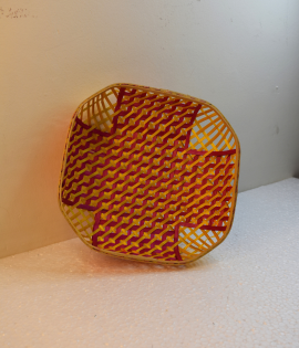 Bamboo Carrom Basket/Tokri - 9 Inch (#EFBH0094-00)