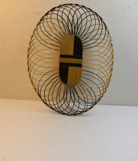 Handwoven Oval Shaped Bamboo Basket/Tokri - 11.5*9.5 Inch (#EFBH0151-00)