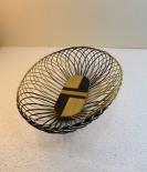 Handwoven Oval Shaped Bamboo Basket/Tokri - 11.5*9.5 Inch (#EFBH0151-00)