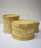 Mini Round Bamboo Storage Box - 4*3 Inch (#EFBH0014-00)