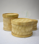 Mini Round Bamboo Storage Box - 4*3 Inch (#EFBH0014-00)