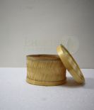 Mini Round Bamboo Storage Box - 4*3 Inch (#EFBH0014-00)