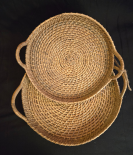 Handwoven Cane Serving Tray – Natural Rectangular Design Set of 2 (#CP0008) |