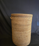 Handwoven Round Cane Laundry Basket – Natural Storage Solution (#CP002) -Medium