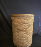 Handwoven Round Cane Laundry Basket – Natural Storage Solution (#CP002) -Medium